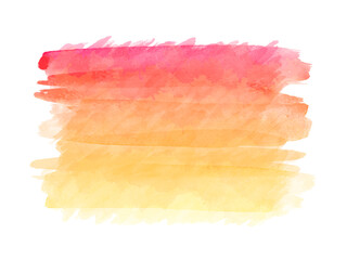 Watercolor brushstrokes forming gradient from hot pink to yellow