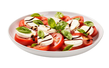 Tomato Mozzarella Salad isolated on transparent Background