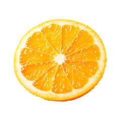 Halfcut orange, Orange slice isolated on transparent background