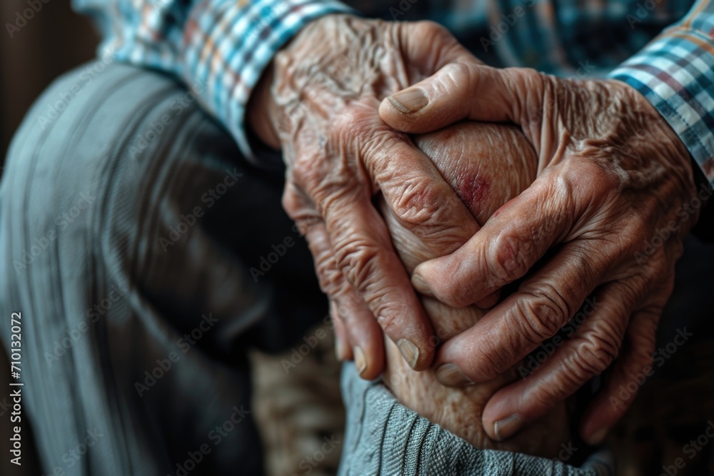 Aufkleber A close-up image of a person's hands. This versatile picture can be used in various contexts