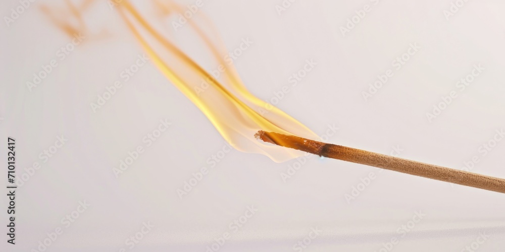 Aufkleber a close up image of a burning matchstick. perfect for illustrating concepts such as ignition, fire, 