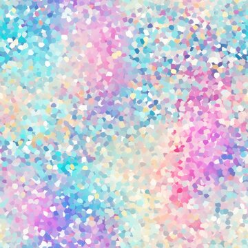 Pastel holographic iridescent glitter, seamless tile pattern