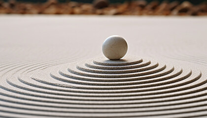Fototapeta na wymiar Tranquil scene, stone circle, nature abstract harmony generated by AI