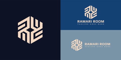 Abstract initial letter R or RR logo in gold color isolated in blue navy background applied for physical therapy business logo also suitable for the brands or companies have initial name R or RR.