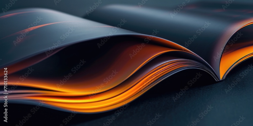Poster an open book placed on a table. suitable for educational and literary themes