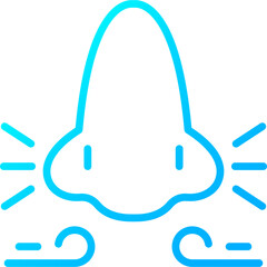 Icon Fabric Properties blue Color gradient - odor