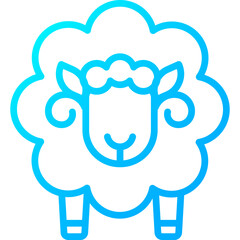 Icon Fabric Properties blue Color gradient - wool