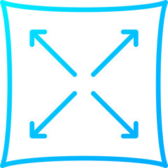 Icon Fabric Properties blue Color gradient - flexible