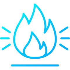Icon Fabric Properties blue Color gradient - highly flammable