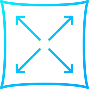 Icon Fabric Properties blue Color gradient - flexible