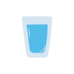 glass of water flat design