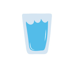 glass of water flat design