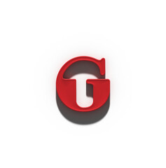 3D Character in Red with Drop Shadow