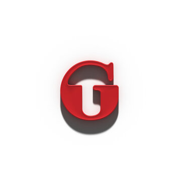 3D Character in Red with Drop Shadow