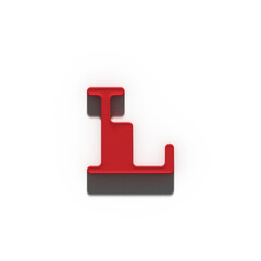 3D Character in Red with Drop Shadow