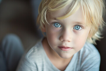 Portrait of a cute blonde boy
