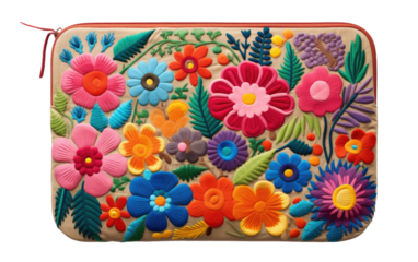 Embossed Blooms Weekend Tote isolated on transparent Background