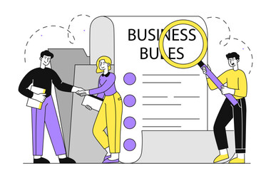 Corporate business rules vector linear