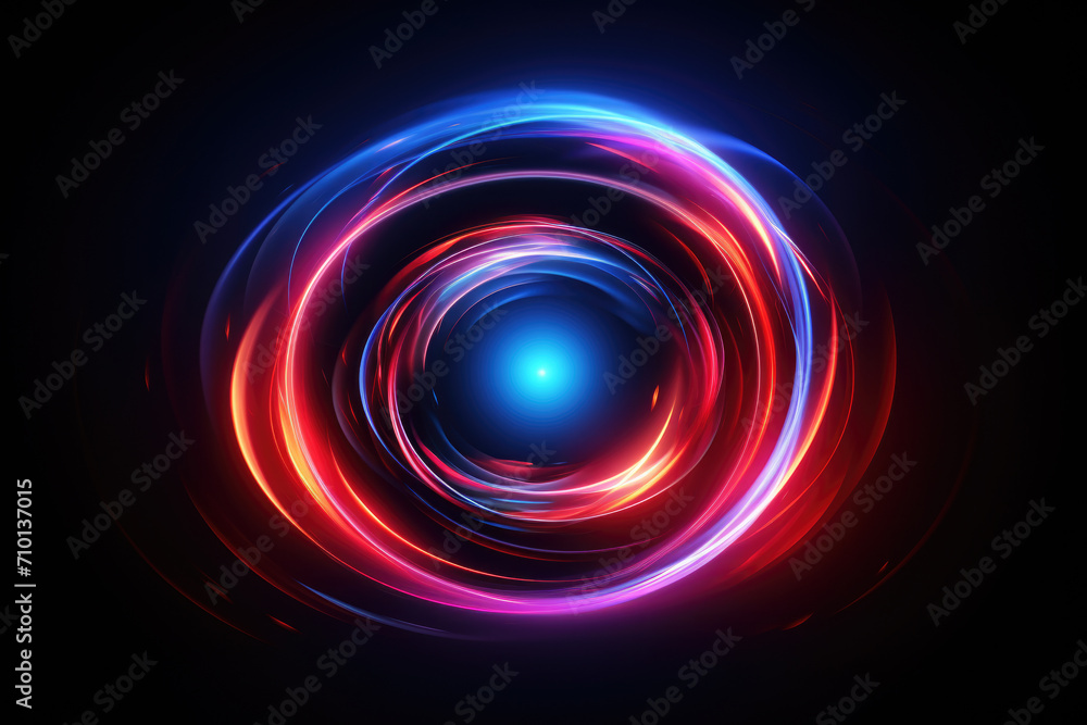 Poster captivating image of spiral of light illuminating dark room. perfect for adding touch of intrigue an
