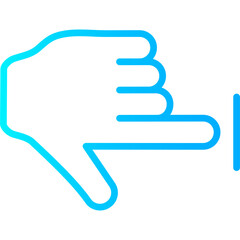 Icon Fabric Properties blue Color gradient - click