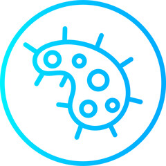 Icon Fabric Properties blue Color gradient - bacteria