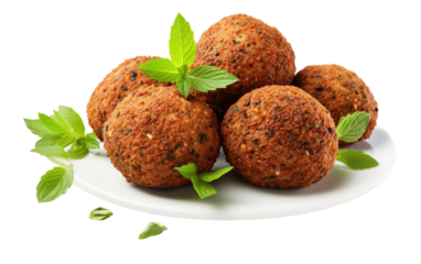 Falafel Feast isolated on transparent Background
