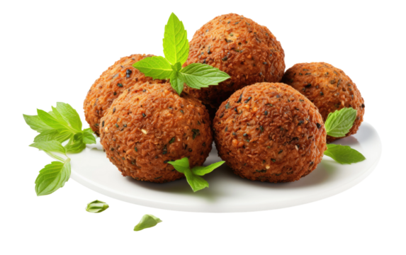 Falafel Feast isolated on transparent Background