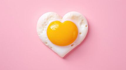 heart shaped fried egg as breakfast for valentine's day