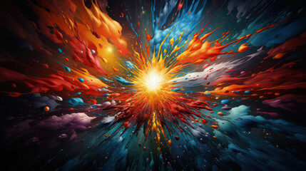 abstract color burst