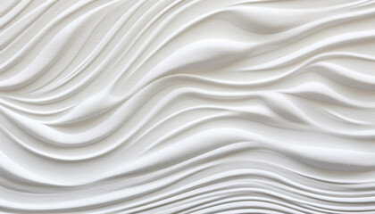 Abstract wave pattern on smooth cream silk backdrop generated by AI