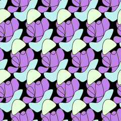 Doodle Hand Crafted Abstract Shape Seamless Textile Fabric Wallpaper Wrapping Paper Swatch Print Background