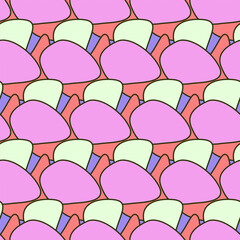 Doodle Hand Crafted Abstract Shape Seamless Textile Fabric Wallpaper Wrapping Paper Swatch Print Background