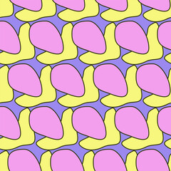 Doodle Hand Crafted Abstract Shape Seamless Textile Fabric Wallpaper Wrapping Paper Swatch Print Background