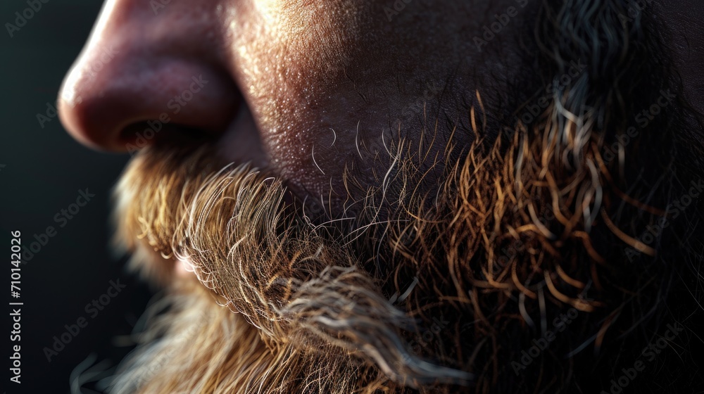 Aufkleber a close-up shot of a man with a beard. suitable for various uses