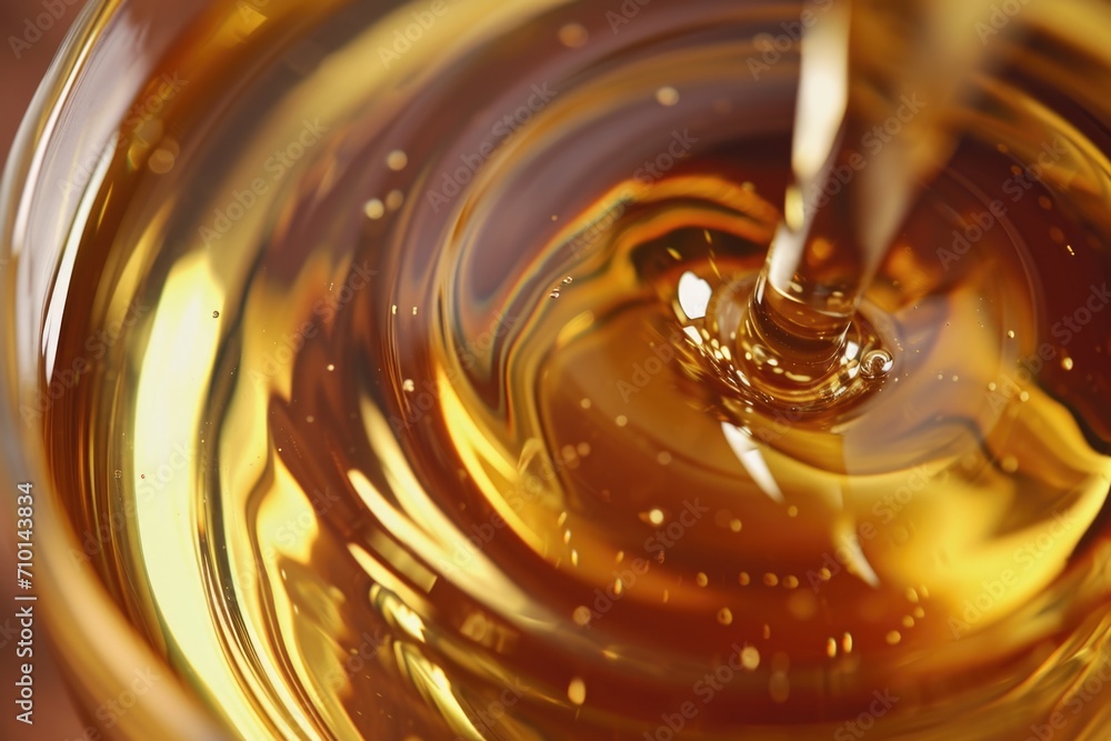 Poster a detailed view of liquid in a glass. perfect for showcasing the texture and color of the liquid. su