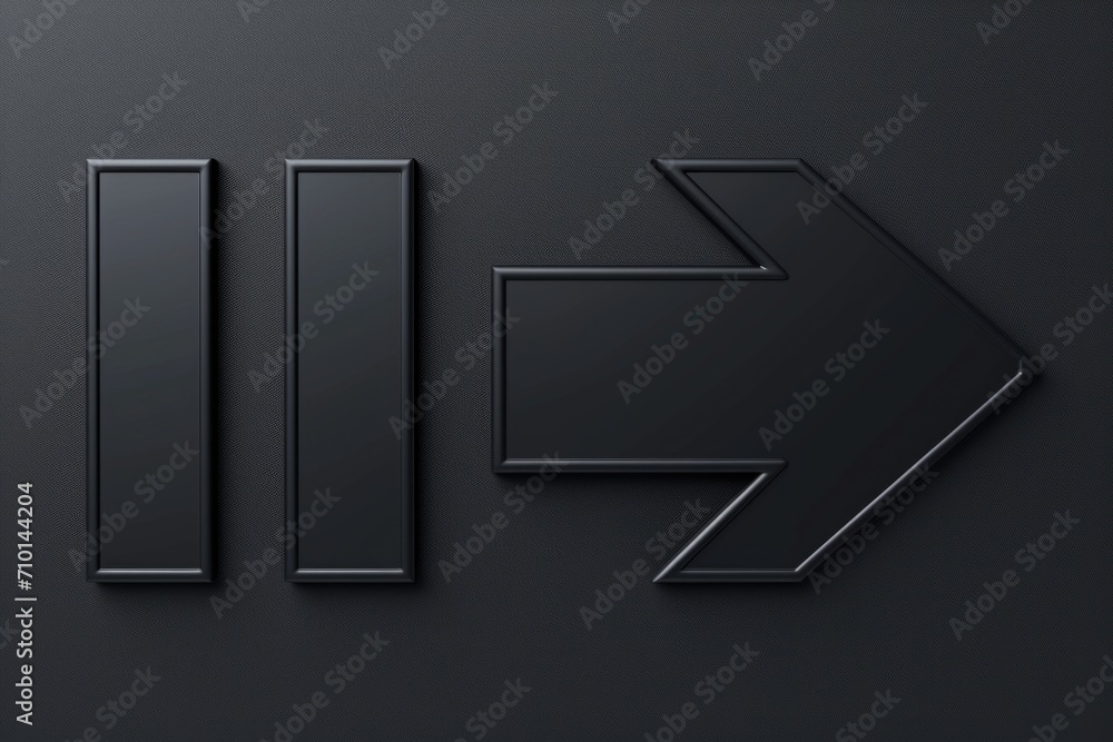 Aufkleber A close-up shot of a sign with an arrow. This versatile image can be used to point directions or indicate a specific location