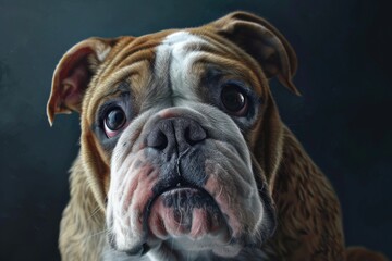 Fototapeta premium A close-up photo of a dog looking directly at the camera. Perfect for pet-related projects and advertisements