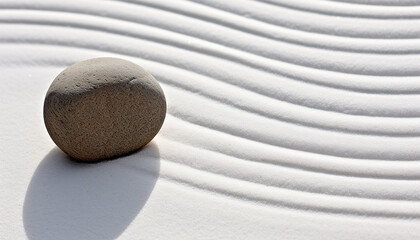 Tranquil scene of balanced stones symbolizing harmony generated by AI