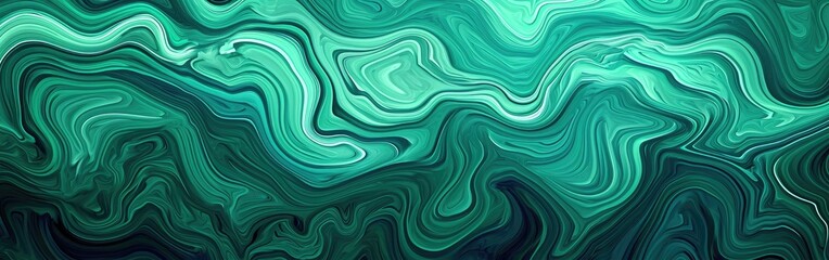 Blue and Green Background With Wavy Lines
