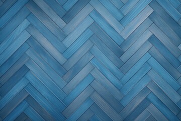 Azure oak wooden floor background. Herringbone pattern parquet backdrop