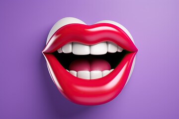 Fototapeta premium Colorful cartoon face with tongue and thumbs up gesture.
