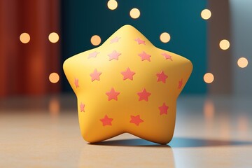 Star-shaped stress ball with customizable writing space.