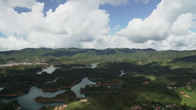 El penon de Guatape is a famous travel destination.