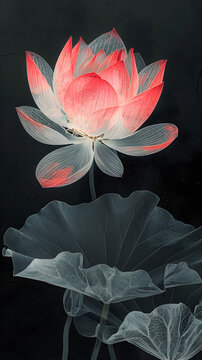 Lorus flowers on black background