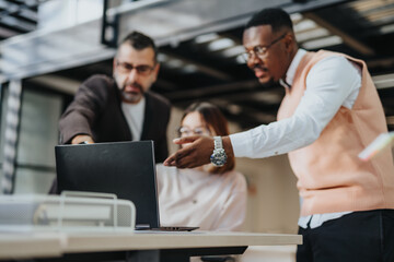 Multi Generational Business Group Discussing Strategic Planning and Market Analysis for Global Expansion