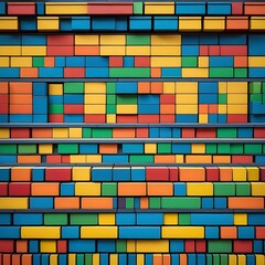 Colorful blocks aligned. Wide format.