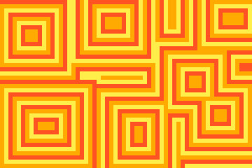 Red, orange, and yellow rectangles and lines design background