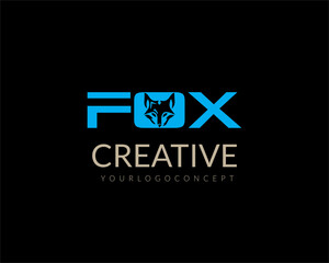 Fox creative logo vector.this logo wonderful combination  victor logo.