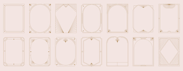 Art Deco frames minimalist collection. Elegant luxury borders and frames, vector templates design © Marina Zlochin