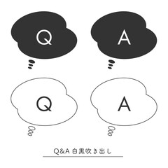 Q&A白黒吹き出し